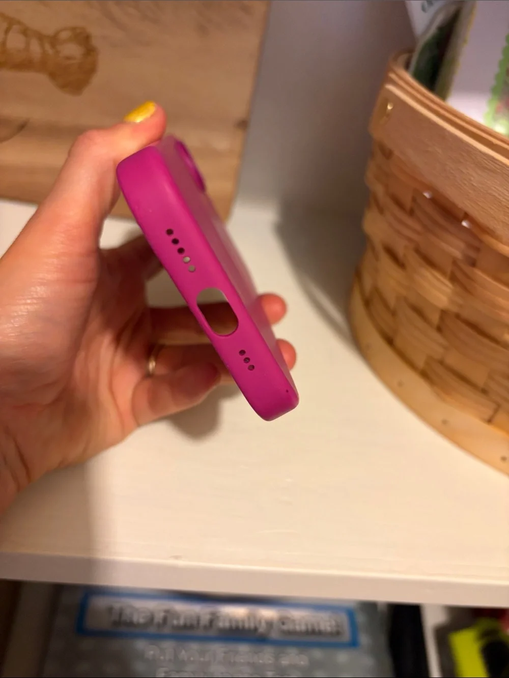 Apple Silicone iPhone 16 Case in Bright Magenta Like New